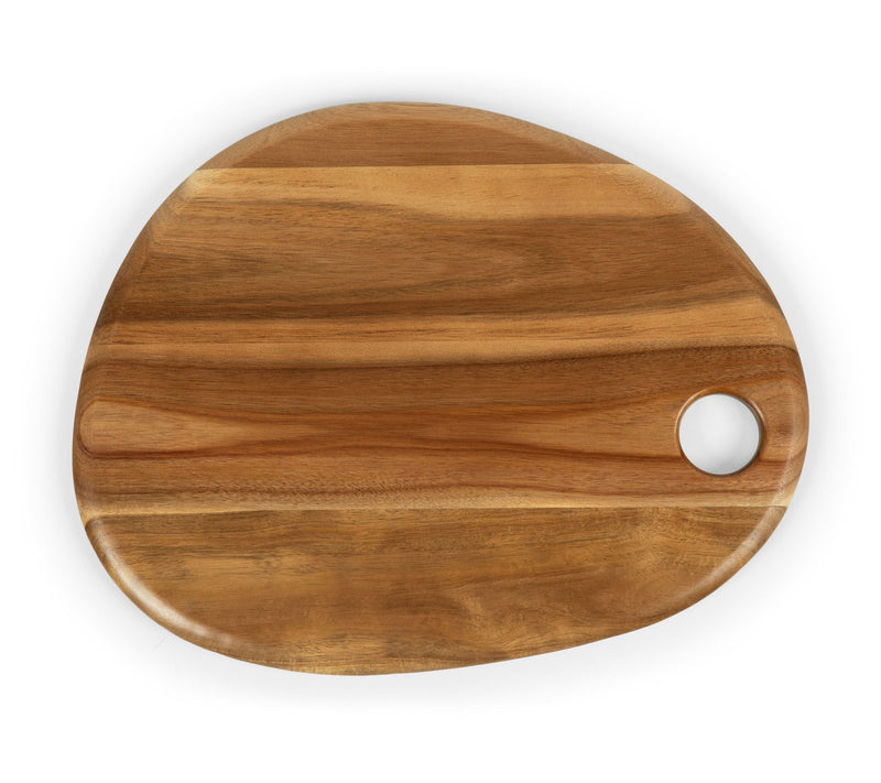 Toscana Pebble Shaped 18" x 15" Acacia Serving Board — View 5