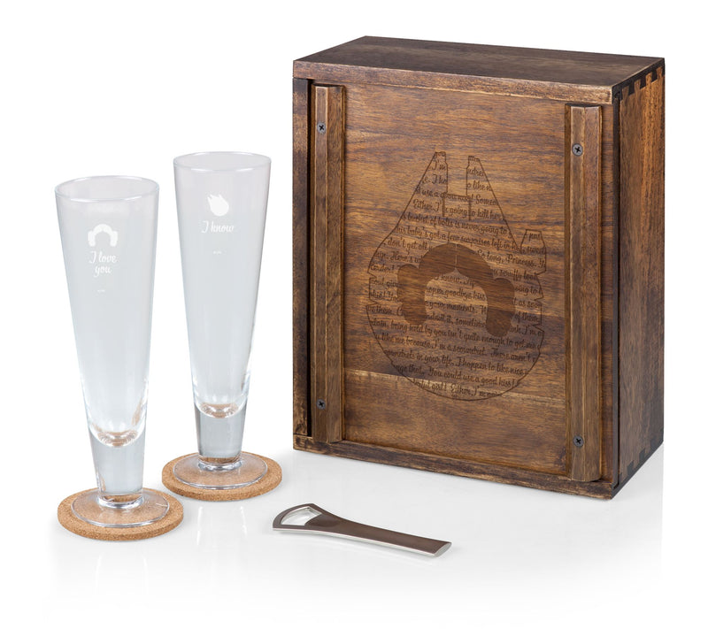 Legacy Star Wars Han and Leia Beverage Glass Gift Set — View 3