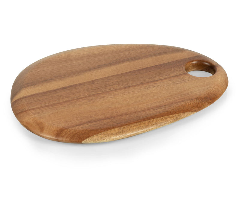 Toscana Pebble Shaped 12" x 9" Acacia Serving B oard — Main view