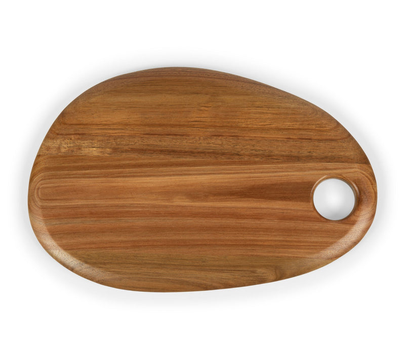 Toscana Pebble Shaped 15" x 10" Acacia Servingrd — View 4