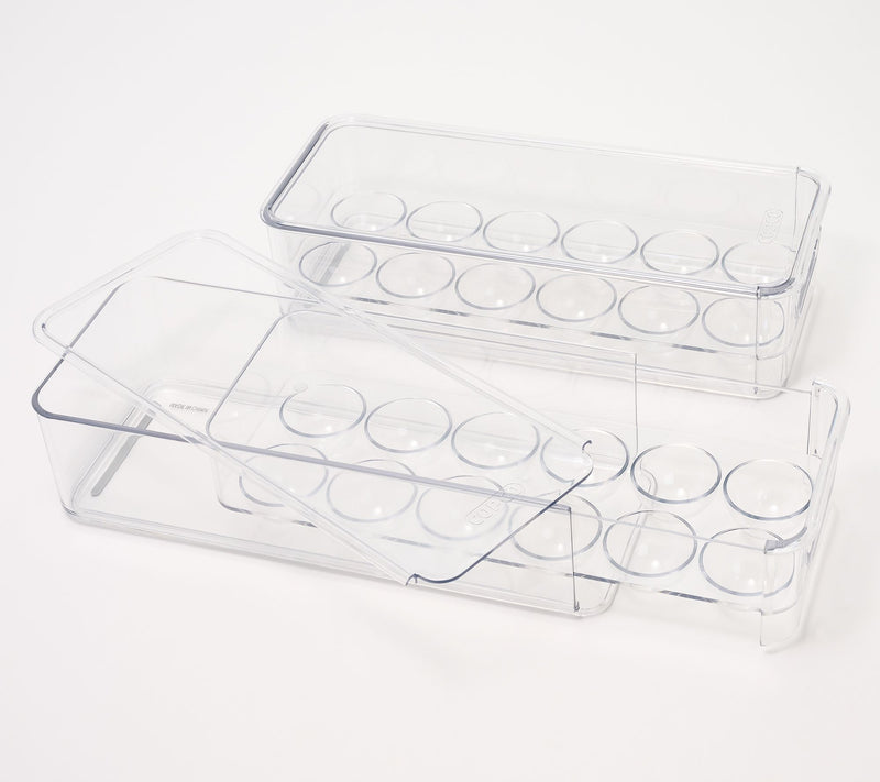 Copco Set of 2 Stackable Egg Storage Drawers — View 12