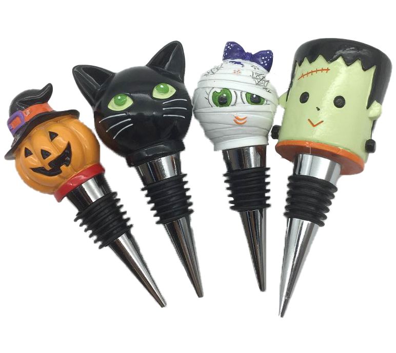 Temp-tations Seasonal 4-Piece Resin Character Wine Stoppers — Main view