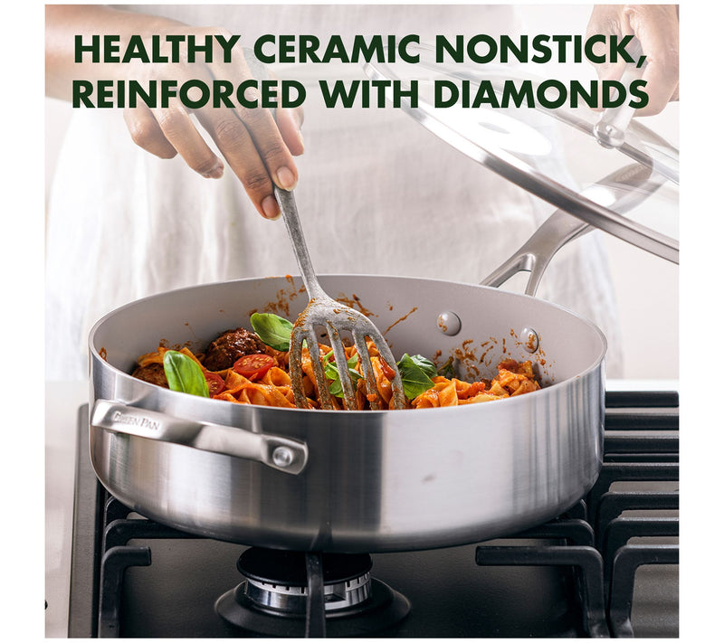 GreenPan Venice Pro Ceramic Nonstick Saute Panwith Lid — View 2