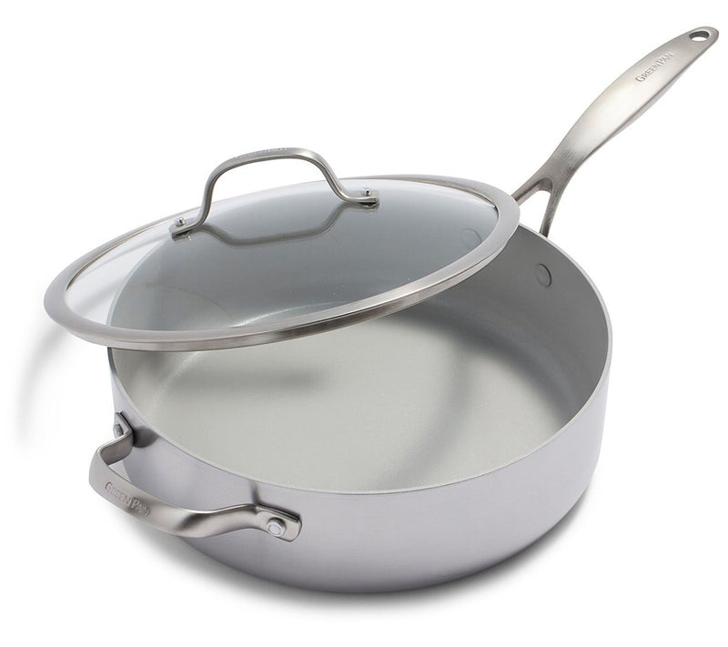 GreenPan Venice Pro Ceramic Nonstick Saute Panwith Lid — Main view
