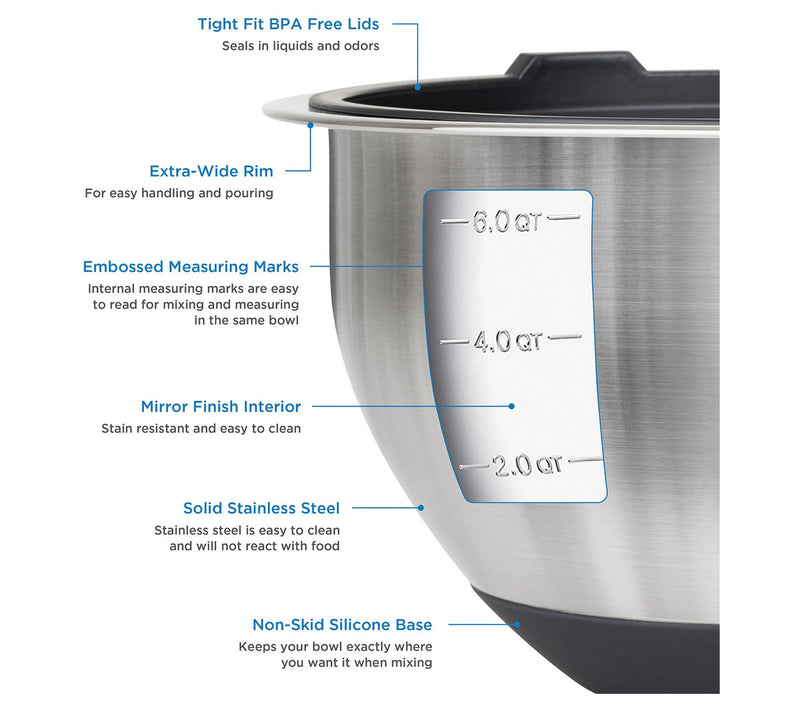 Viking 10-Piece Stainless Steel Bowl Set — View 16