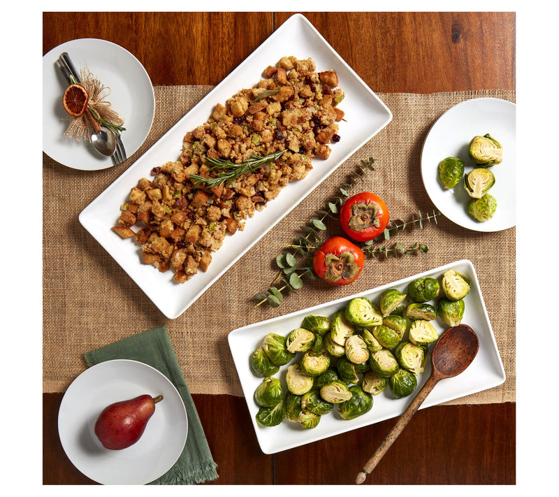 Denmark Blanc de Blanc 2 Piece Rectangular Serving Platters — View 6