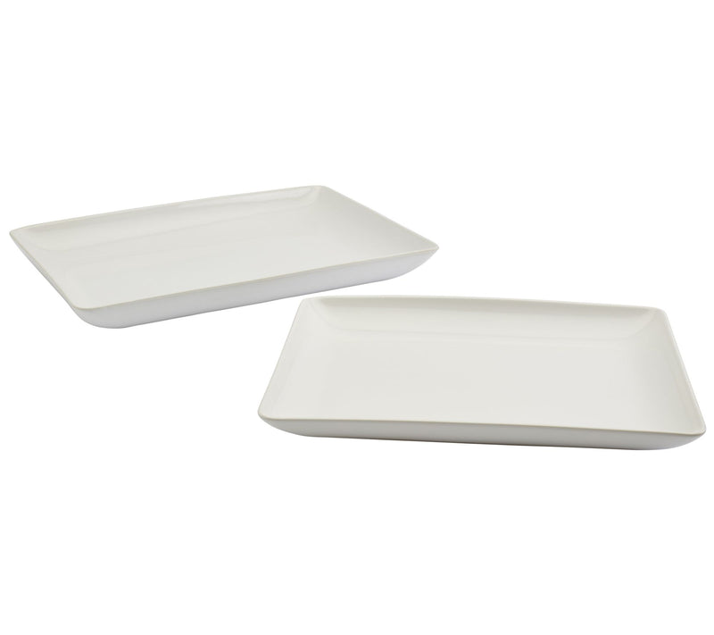 Denmark Blanc de Blanc 2 Piece Rectangular Serving Platters — View 4