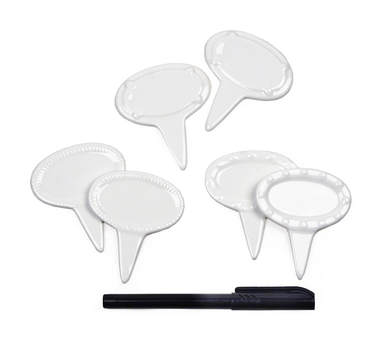 RSVP Set of 6 Oval Porcelain Cheese Markers — View 3