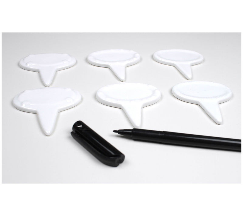 RSVP Set of 6 Oval Porcelain Cheese Markers — View 5