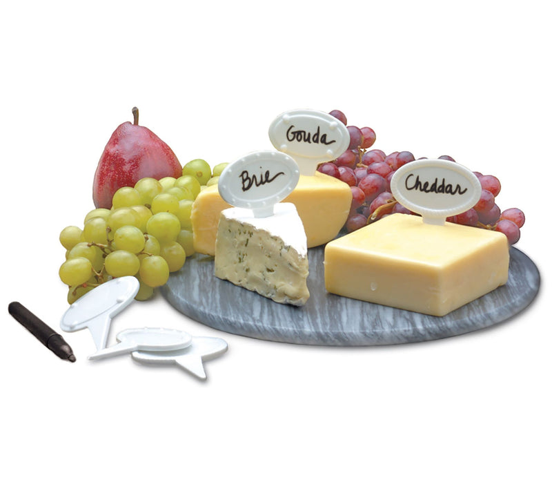 RSVP Set of 6 Oval Porcelain Cheese Markers — View 7