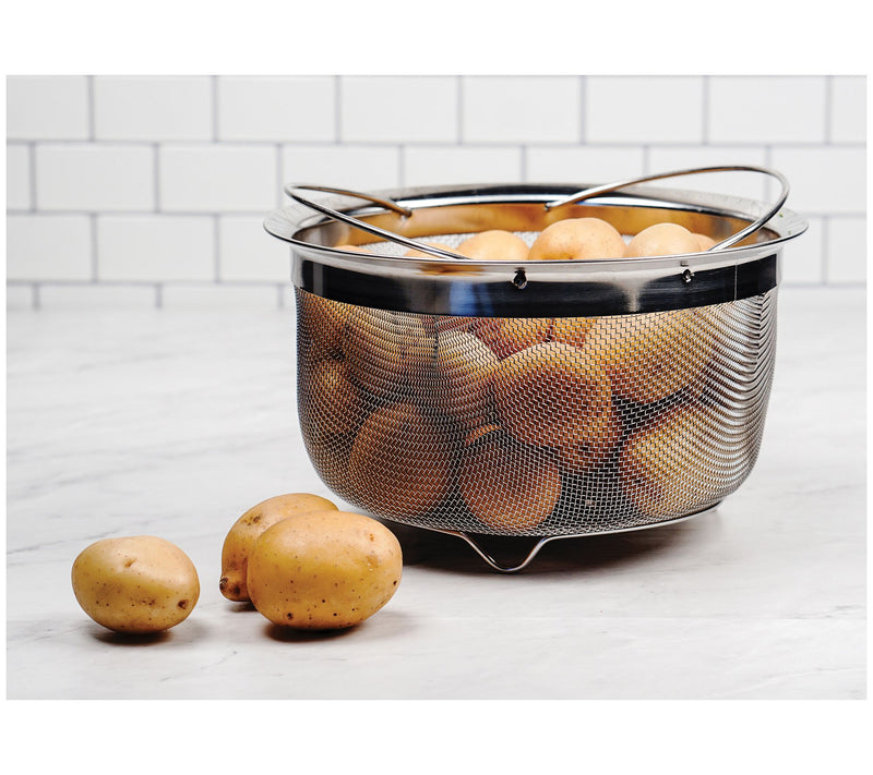 RSVP Endurance 3-Qt Mesh Basket with Folding Hadles — View 6