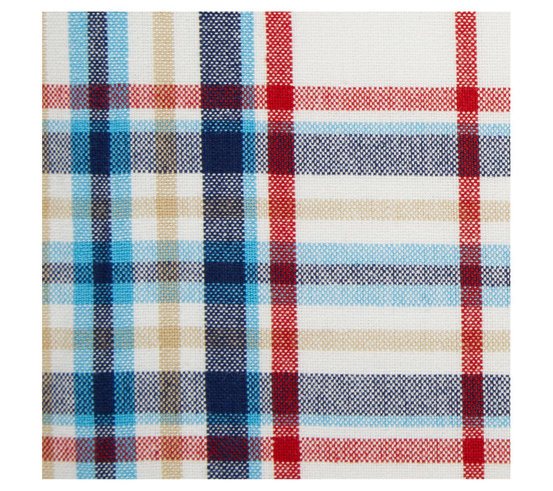 Design Imports 70" Round Lighthouse Plaid Tablecloth — View 4
