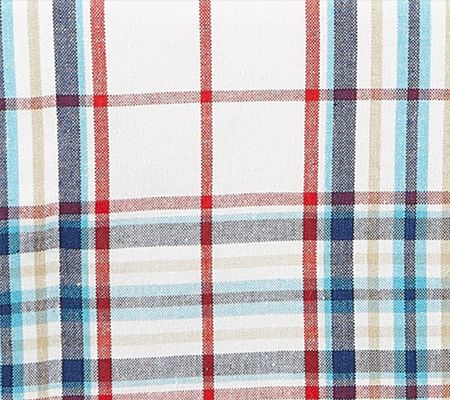 Design Imports 70" Round Lighthouse Plaid Tablecloth — View 2