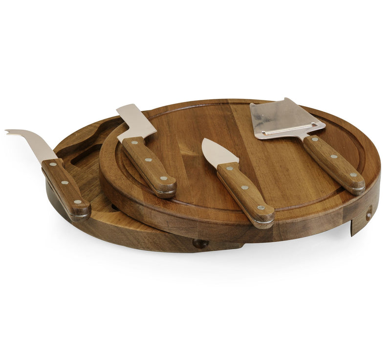 Toscana Monogram Circo Acacia Cheese Cutting Bord & Tools Set — View 56