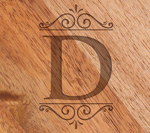 Toscana Monogram Circo Acacia Cheese Cutting Bord & Tools Set — View 8