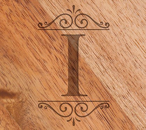 Toscana Monogram Circo Acacia Cheese Cutting Bord & Tools Set — View 18