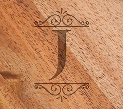 Toscana Monogram Circo Acacia Cheese Cutting Bord & Tools Set — View 20