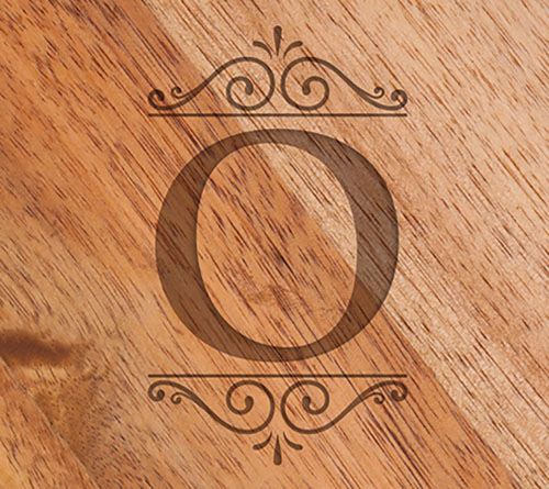Toscana Monogram Circo Acacia Cheese Cutting Bord & Tools Set — View 30