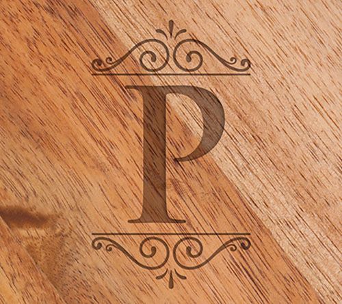 Toscana Monogram Circo Acacia Cheese Cutting Bord & Tools Set — View 32