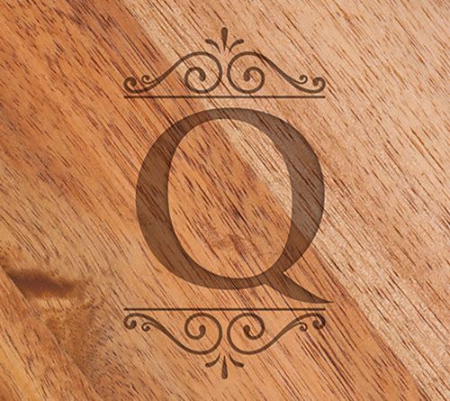 Toscana Monogram Circo Acacia Cheese Cutting Bord & Tools Set — View 34