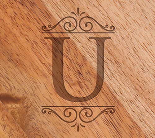 Toscana Monogram Circo Acacia Cheese Cutting Bord & Tools Set — View 42
