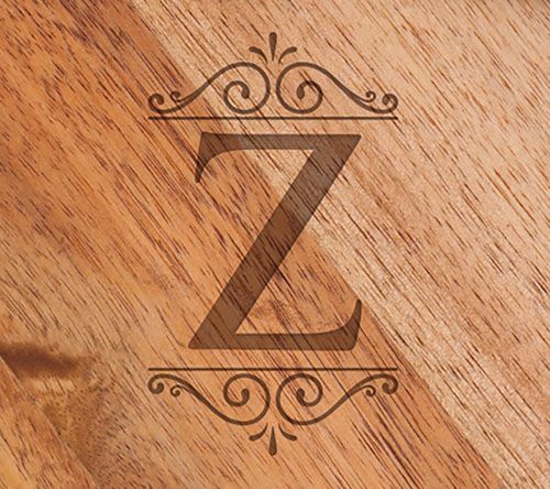 Toscana Monogram Circo Acacia Cheese Cutting Bord & Tools Set — View 52