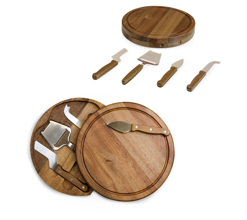 Toscana Monogram Circo Acacia Cheese Cutting Bord & Tools Set — View 58