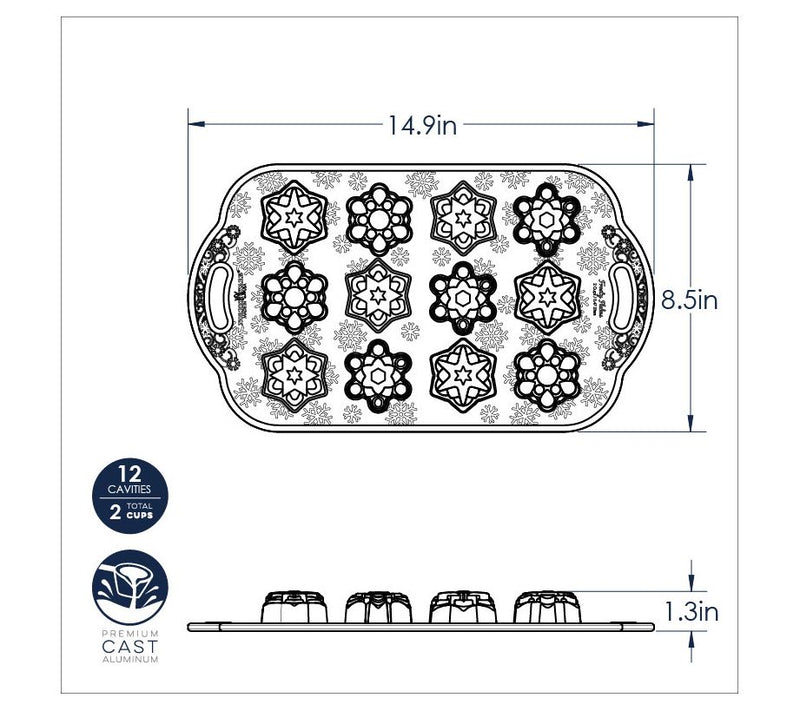 Nordic Ware Frosty Flakes Cakelet Pan — View 8