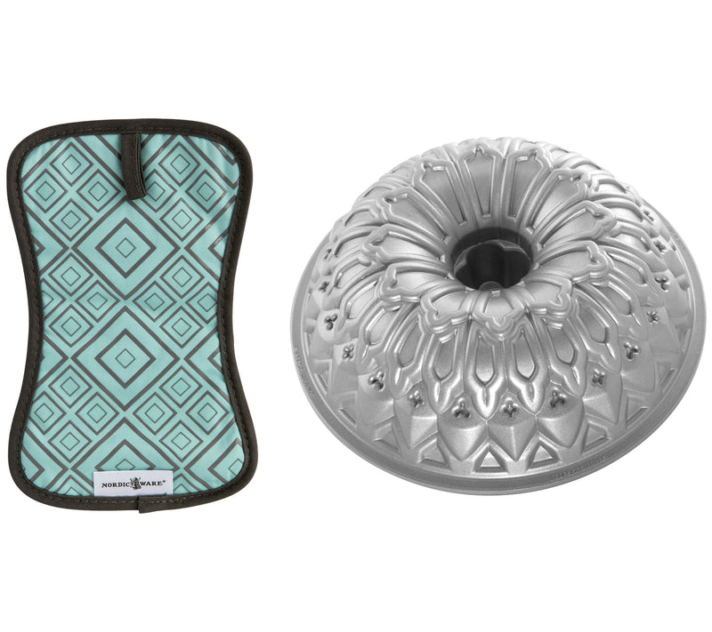 Nordic Ware Stained Glass Bundt Pan & Hot Pad Set — Main view