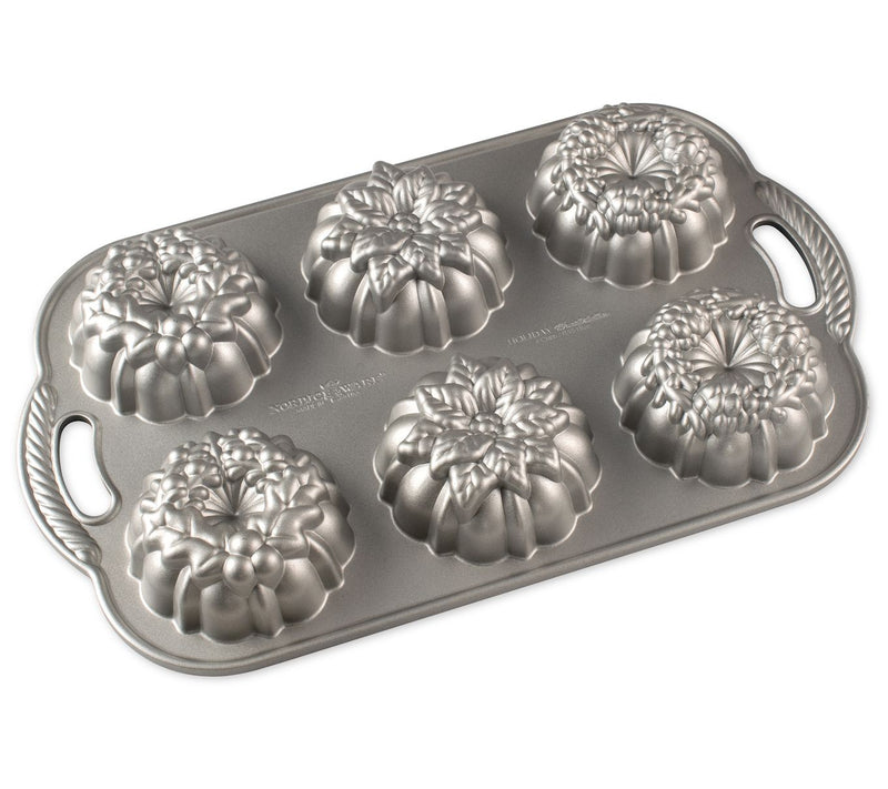 Nordic Ware Wreathlettes Pan & Powdered Sugar Duster Set — View 4