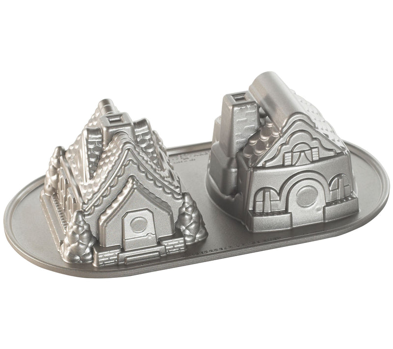 Nordic Ware Gingerbread House Duet Pan & OffsetSpatula Set — View 4