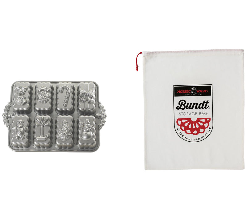 Nordic Ware Holiday Mini Loaf Pan & Storage BagSet — View 3