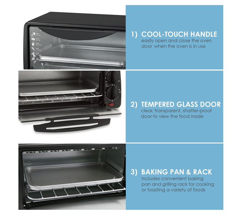 Elite Gourmet 2-Slice Toaster Oven with Timer — View 6