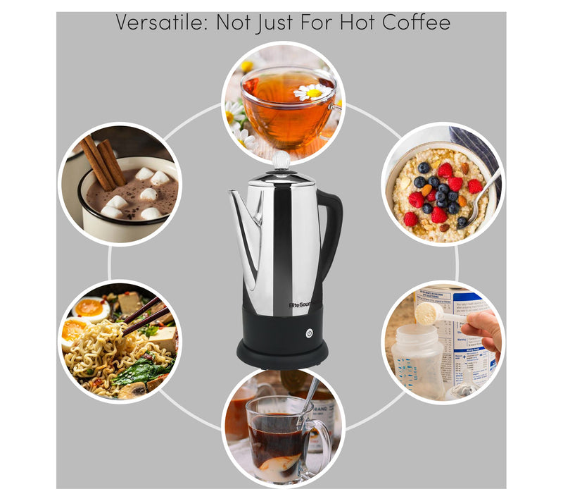 Elite Gourmet Stainless Steel 12-Cup Percolator — View 7