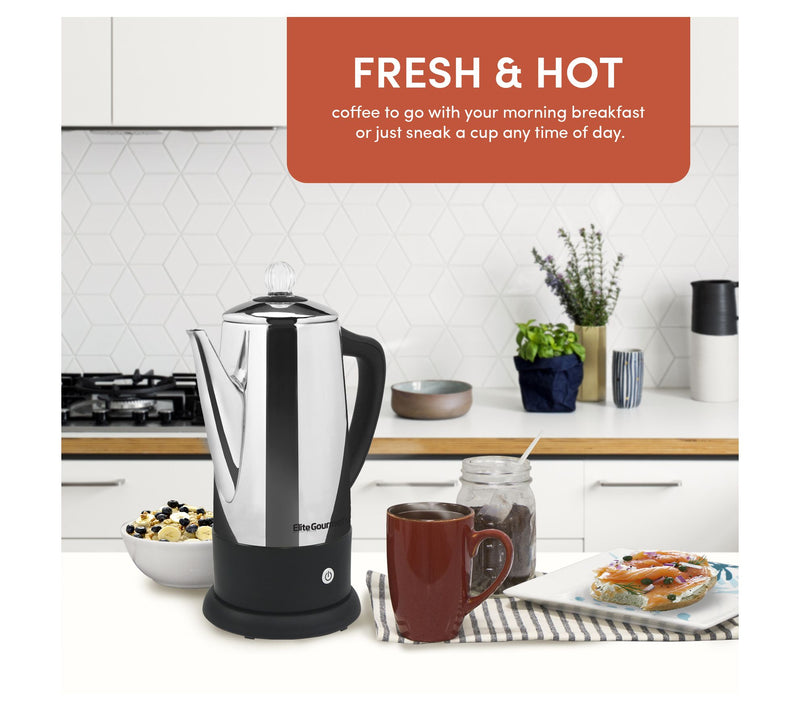 Elite Gourmet Stainless Steel 12-Cup Percolator — View 8