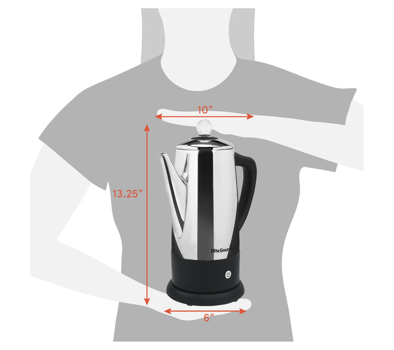 Elite Gourmet Stainless Steel 12-Cup Percolator — View 9
