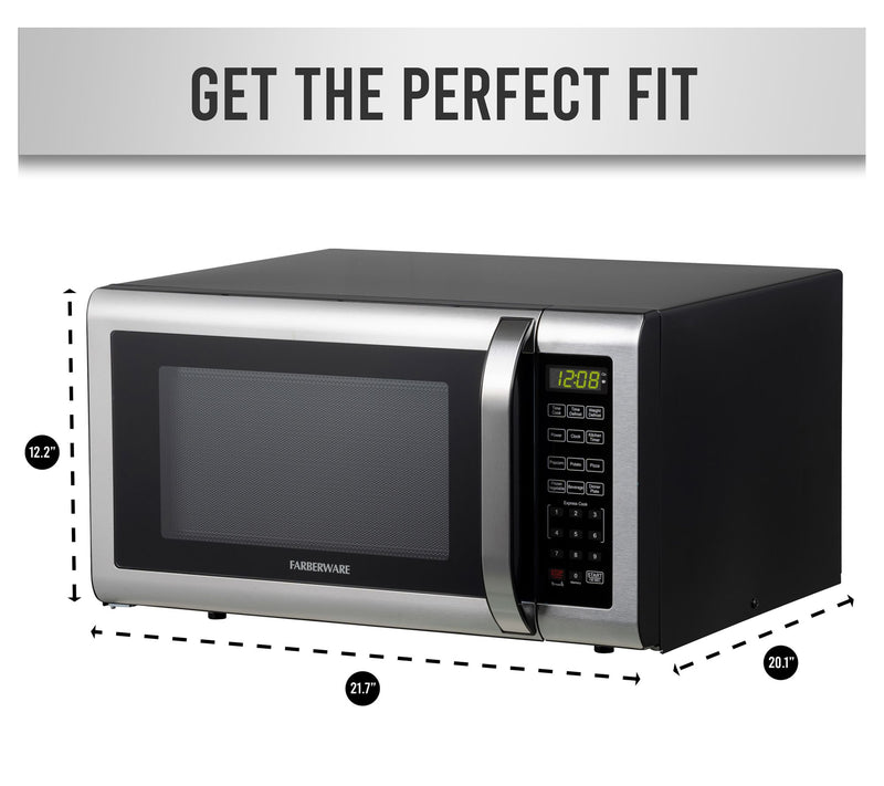 Farberware 1.6 Cu. Ft. Stainless Steel Microwave Oven — View 4