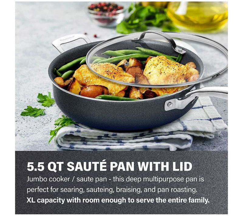 Granitestone 5.5-Qt Nonstick Jumbo Cooker with Lid — View 7