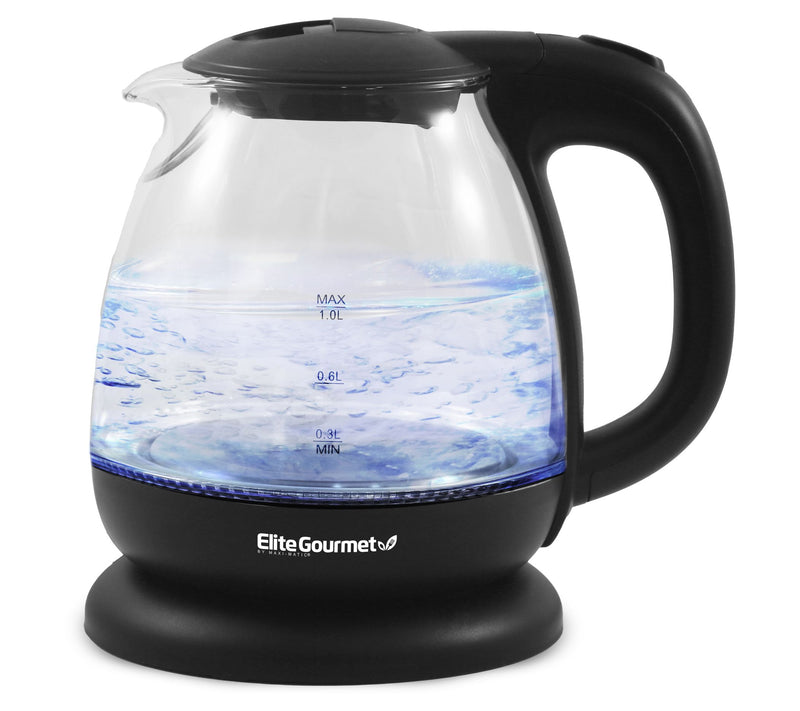 Elite Gourmet 1L Electric Glass Water Kettle — View 3