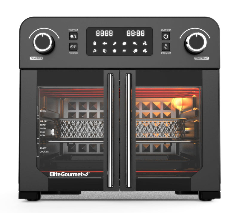 Elite Gourmet Programmable 23-Liter French DoorAir Fryer Oven — View 3