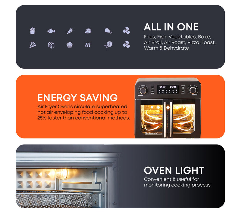 Elite Gourmet Programmable 23-Liter French DoorAir Fryer Oven — View 7