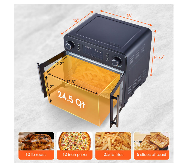 Elite Gourmet Programmable 23-Liter French DoorAir Fryer Oven — View 6