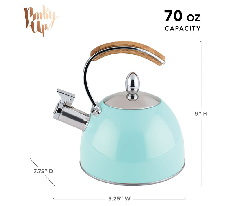 Pinky Up Presley Light Blue Tea Kettle — View 6
