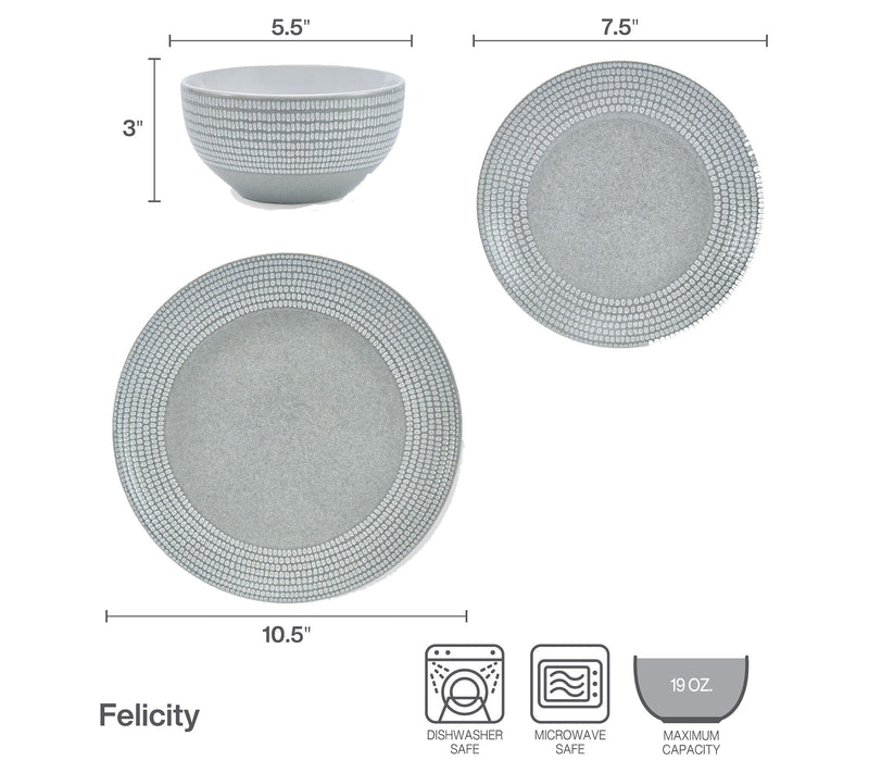 Pfaltzgraff Felicity 12-Piece Dinnerware Set — View 8