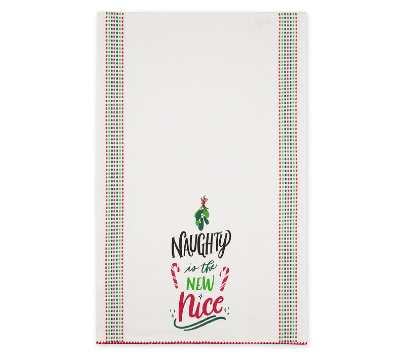 Design Imports Set of 2 Assorted Naughty Nice Kitchen Towels — View 5