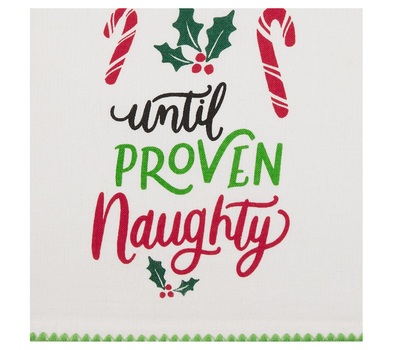 Design Imports Set of 2 Assorted Naughty Nice Kitchen Towels — View 7