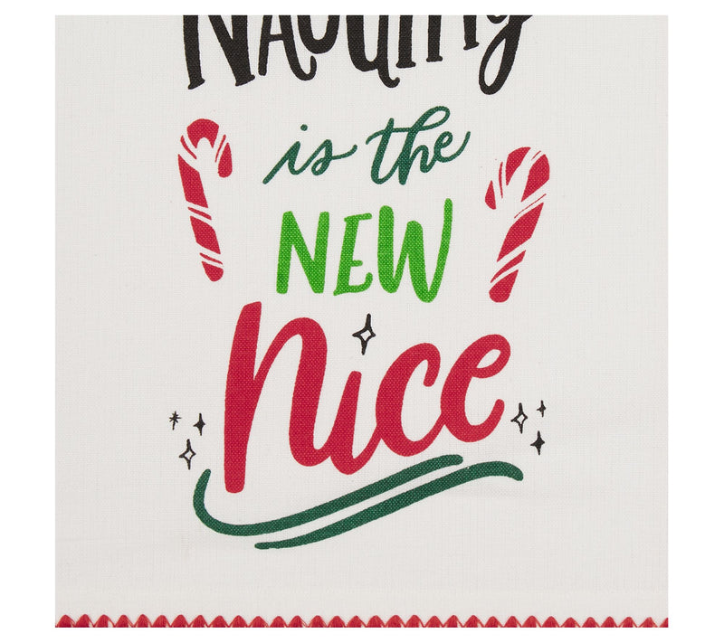 Design Imports Set of 2 Assorted Naughty Nice Kitchen Towels — View 8