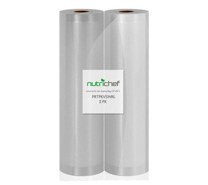 Nutrichef 2 Pack (100ft.) Universal Air Vacuum Sealer Bags