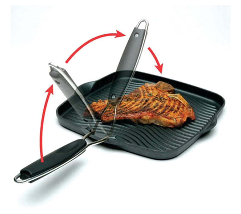 Starfrit 10" x 10" Grill Pan with Foldable Handle — View 5