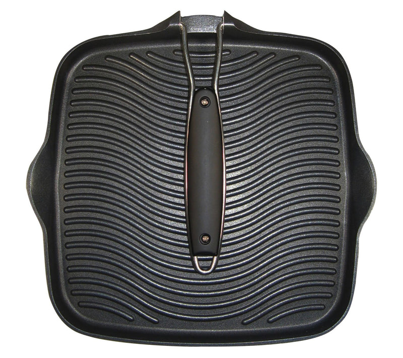 Starfrit 10" x 10" Grill Pan with Foldable Handle — View 4